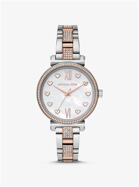 michael kors sofie pavé two tone watch|Amazon.com: Michael Kors Women's Sofie Chronograph Rose .